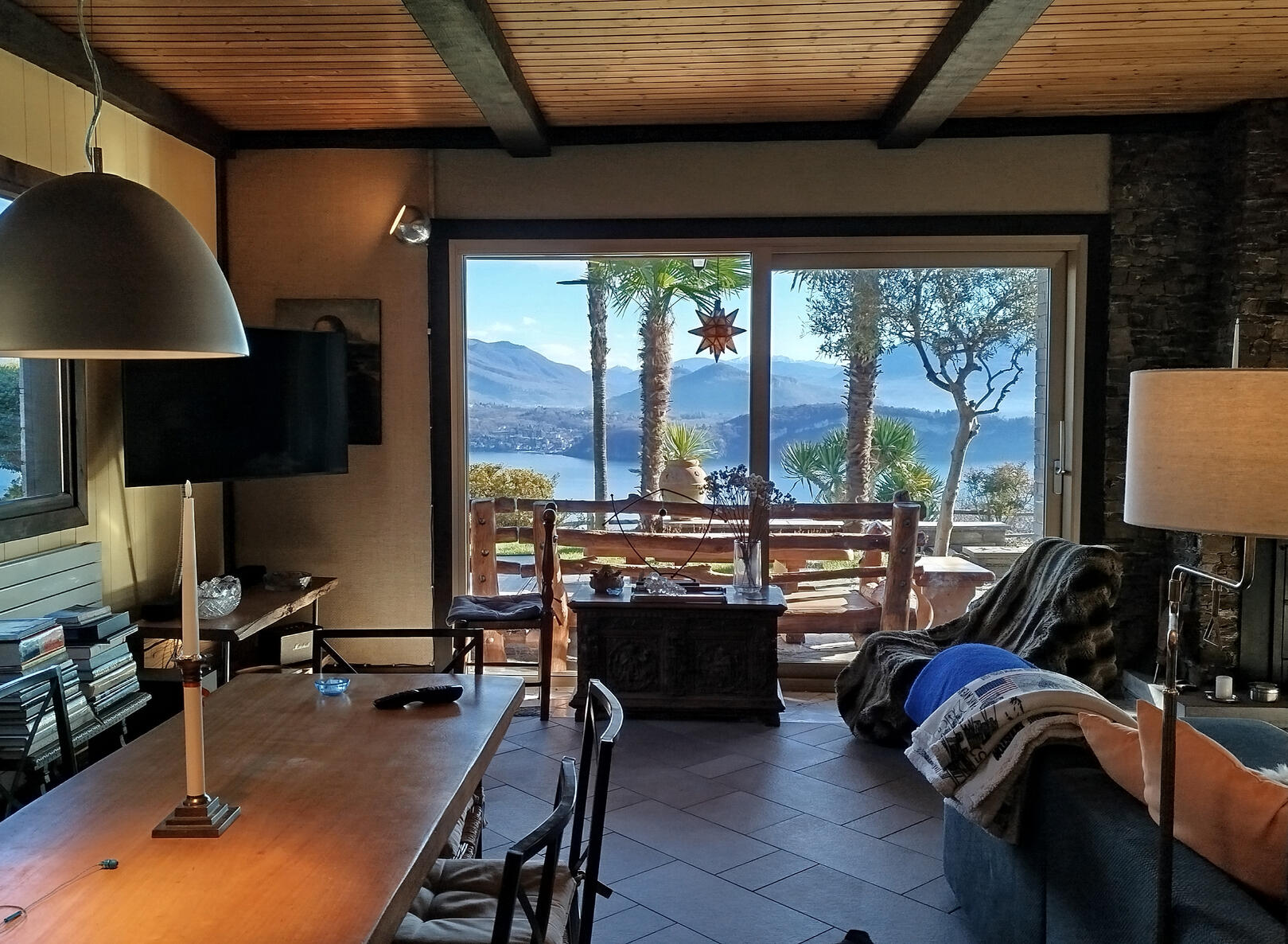 Spacious living area at Casa Gallo near Stresa