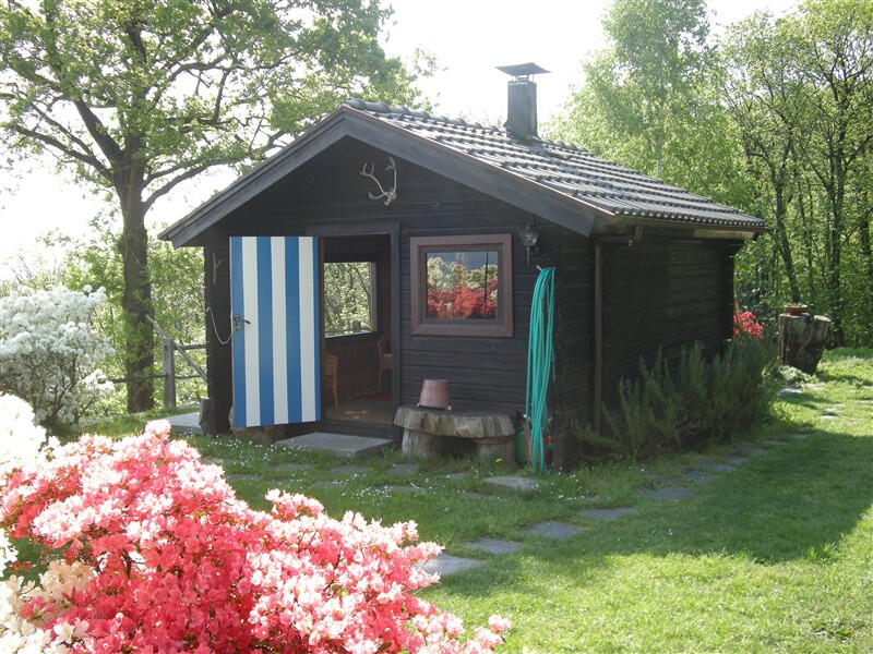 Wood-fired sauna at Casa Gallo near Stresa